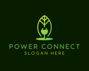 Plug - Sustainable Plug Leaf logo design