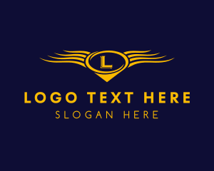 Courier - Automotive Wing Garage logo design