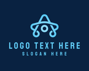 Connection - Star Technology Letter A logo design