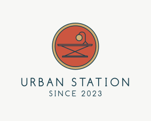 Station - Office Table Furniture logo design