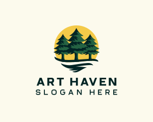 Pine Tree Forest logo design