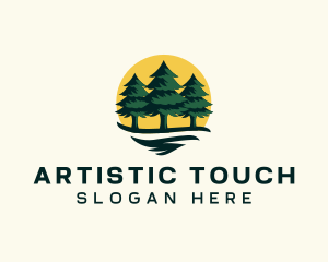 Pine Tree Forest logo design