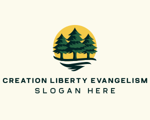 Pine Tree Forest logo design