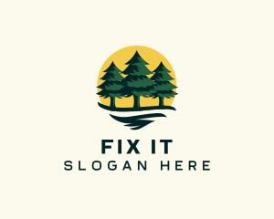 Pine Tree Forest logo design