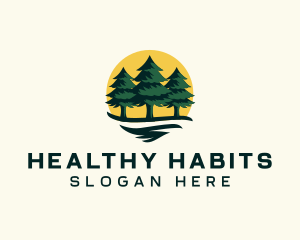 Pine Tree Forest logo design