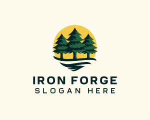 Pine Tree Forest logo design