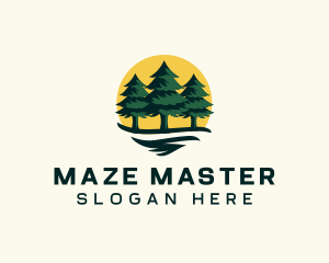 Pine Tree Forest logo design