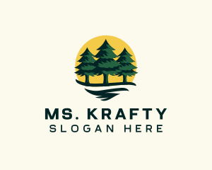 Pine Tree Forest logo design