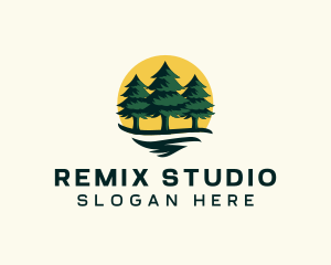 Pine Tree Forest logo design