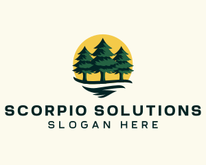 Pine Tree Forest logo design