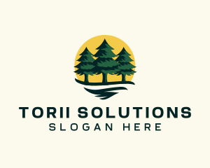 Pine Tree Forest logo design