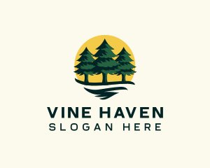 Pine Tree Forest logo design