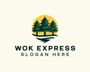 Pine Tree Forest logo design