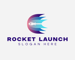 Rocket Outer Space Expedition logo design