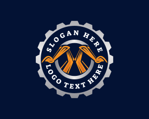 Cogwheel - Gear Excavator Digger logo design
