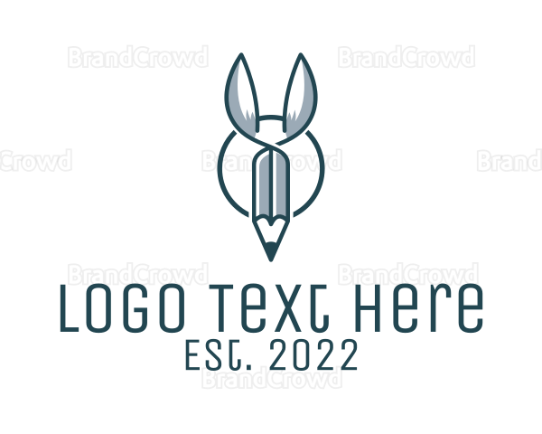 Animal Ears Pencil Logo