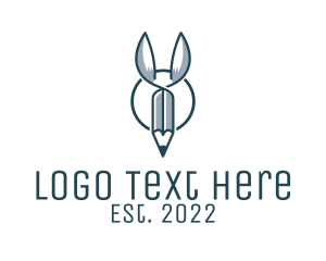 Teaching - Animal Ears Pencil logo design
