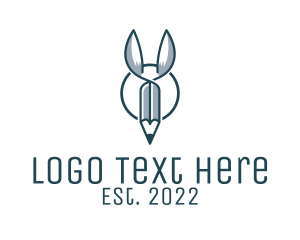 Teacher - Animal Ears Pencil logo design