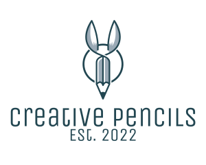 Animal Ears Pencil  logo design