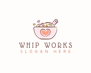 Whip - Baking Mixing Bowl logo design