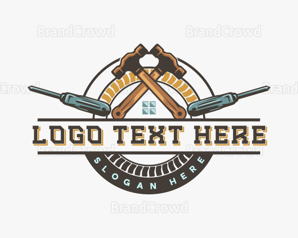 Construction Hammer Builder Logo