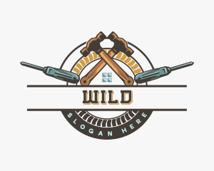 Construction Hammer Builder Logo