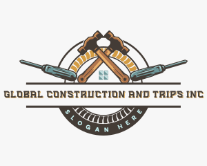 Repairman - Construction Hammer Builder logo design