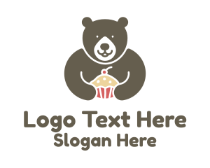 Sweets - Bear Sweet Cupcake logo design