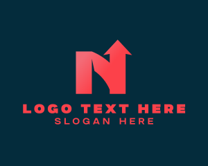 Logistics - Arrow Forwarding Letter N logo design
