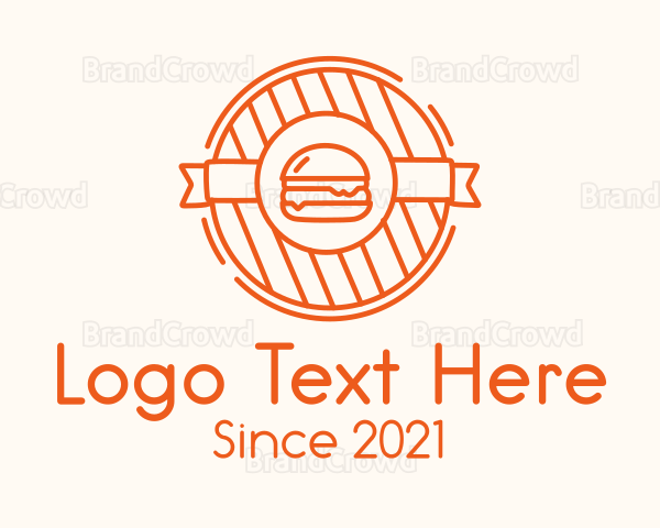 Hamburger Grill Badge Logo