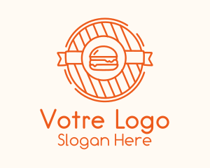Hamburger Grill Badge Logo