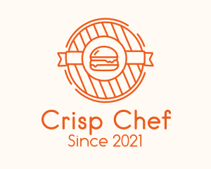 Hamburger Grill Badge logo design