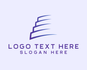 Stairs - Modern Structure tower logo design