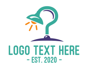 How - Desk Lamp Question logo design