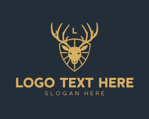 Hunt - Deer Buck Hunting logo design