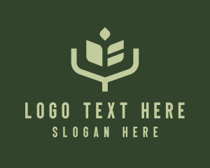 Simple Angular Plant logo design