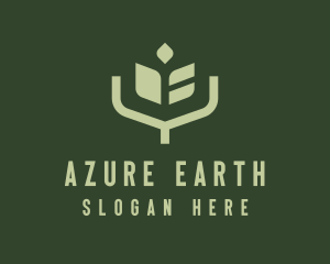 Simple Angular Plant logo design