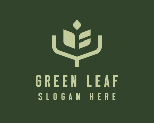 Simple Angular Plant logo design