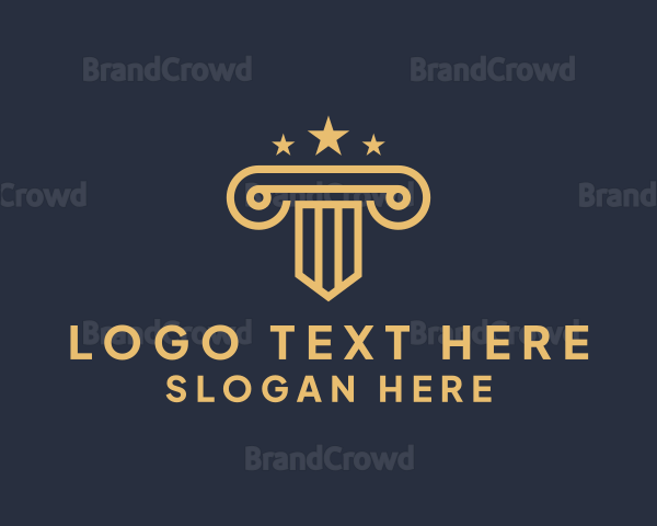 Elegant Stars Column Logo
