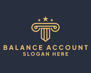 Account - Elegant Stars Column logo design