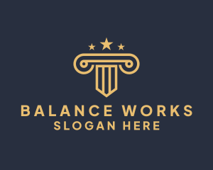 Account - Elegant Stars Column logo design