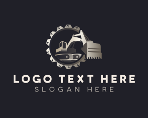 Digging - Excavator Heavy Equipment logo design