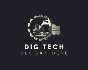 Excavator Heavy Equipment logo design