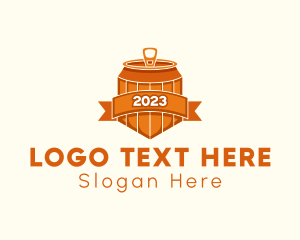 Tin Can - Canned Beer Banner logo design