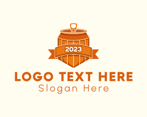 Food Store - Canned Beer Banner logo design