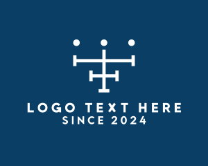 Logistics - Minimalist Dot Structure logo design