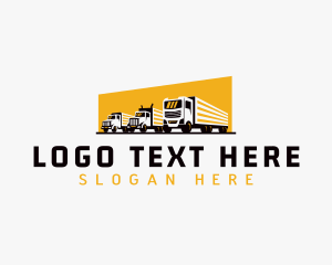 Flatbed - Truck Courier Cargo logo design