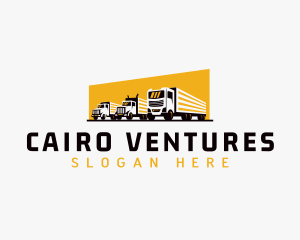 Truck Courier Cargo logo design