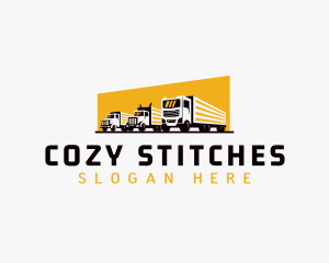 Truck Courier Cargo logo design