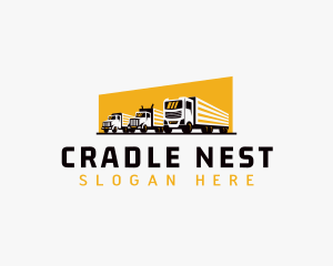 Truck Courier Cargo logo design